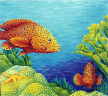 moderne Tableau Peinture - amh0033D fonds marins monde moderne océan